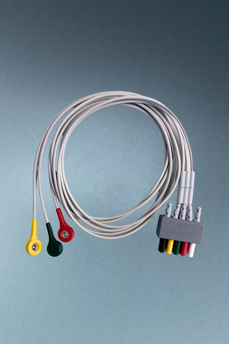 3-Kanal EKG-Kabel, Snap, Erwachsene/Kinder, TPU, IEC