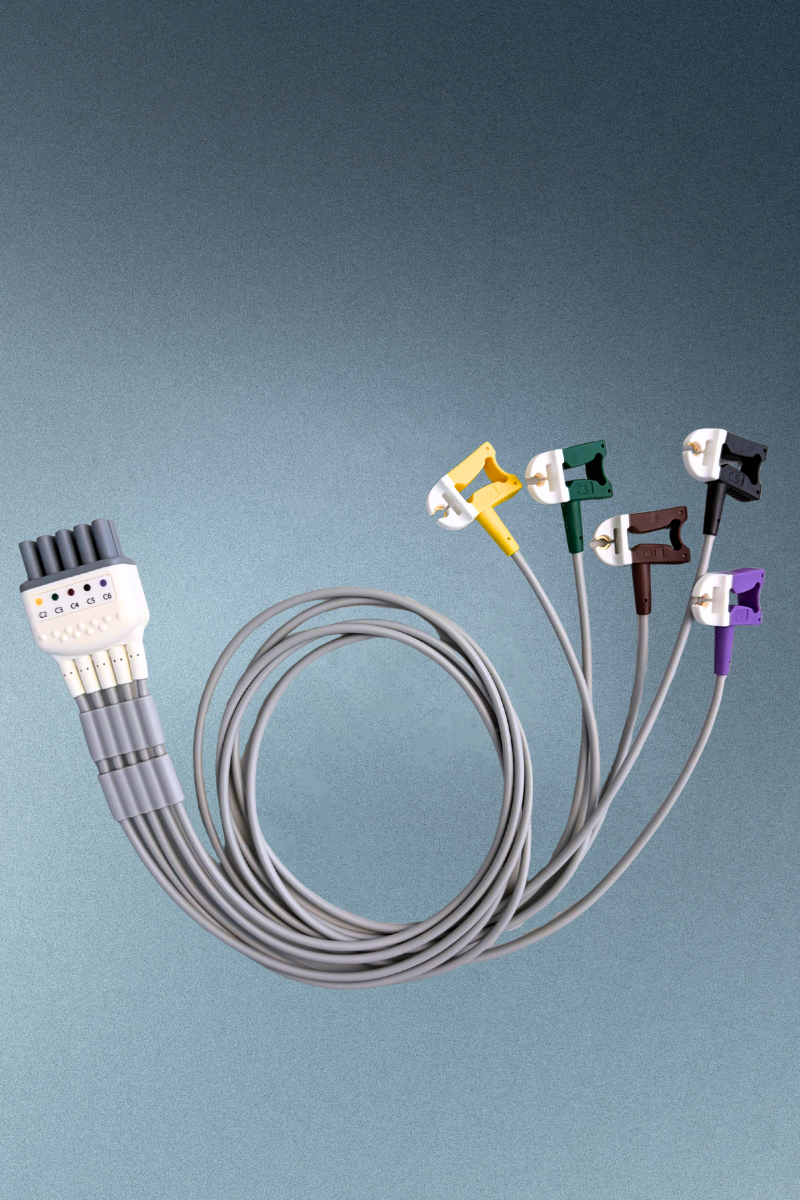 12-Kanal EKG-Kabel, Brust, Clip, IEC