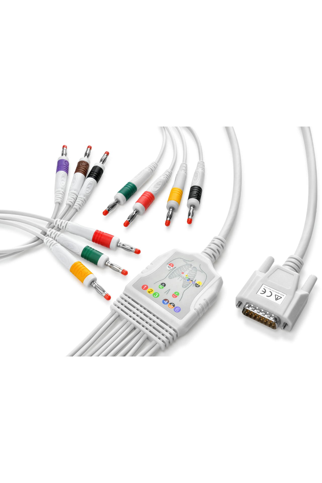 10-adriges EKG-Kabel mit Bananenstecker, Erwachsene, IEC