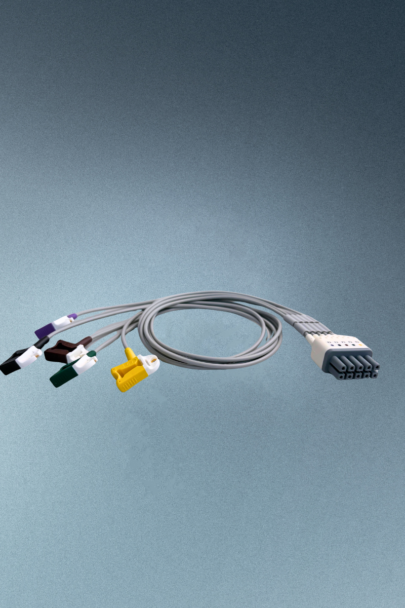 12-Kanal EKG-Kabel, Brust, Clip, IEC